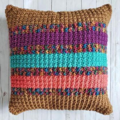 Sunset Throw Pillow Crochet Pattern - Crochet..