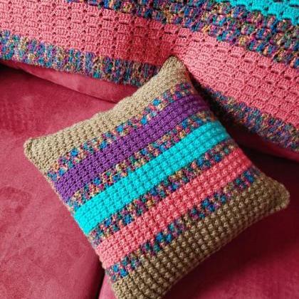 Sunset Throw Pillow Crochet Pattern - Crochet..