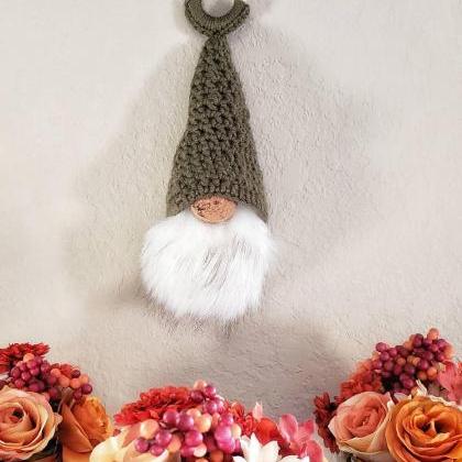 Faceless Gnome Wall Hanger - Crochet Home Decor -..