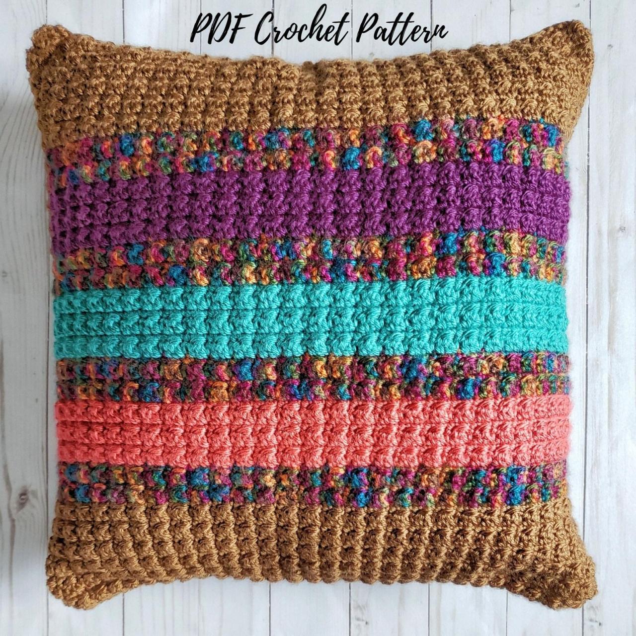 Sunset Throw Pillow Crochet Pattern - Crochet Pattern Digital Download - Sunset Throw Pillow - Sunset Pillow Pdf Download
