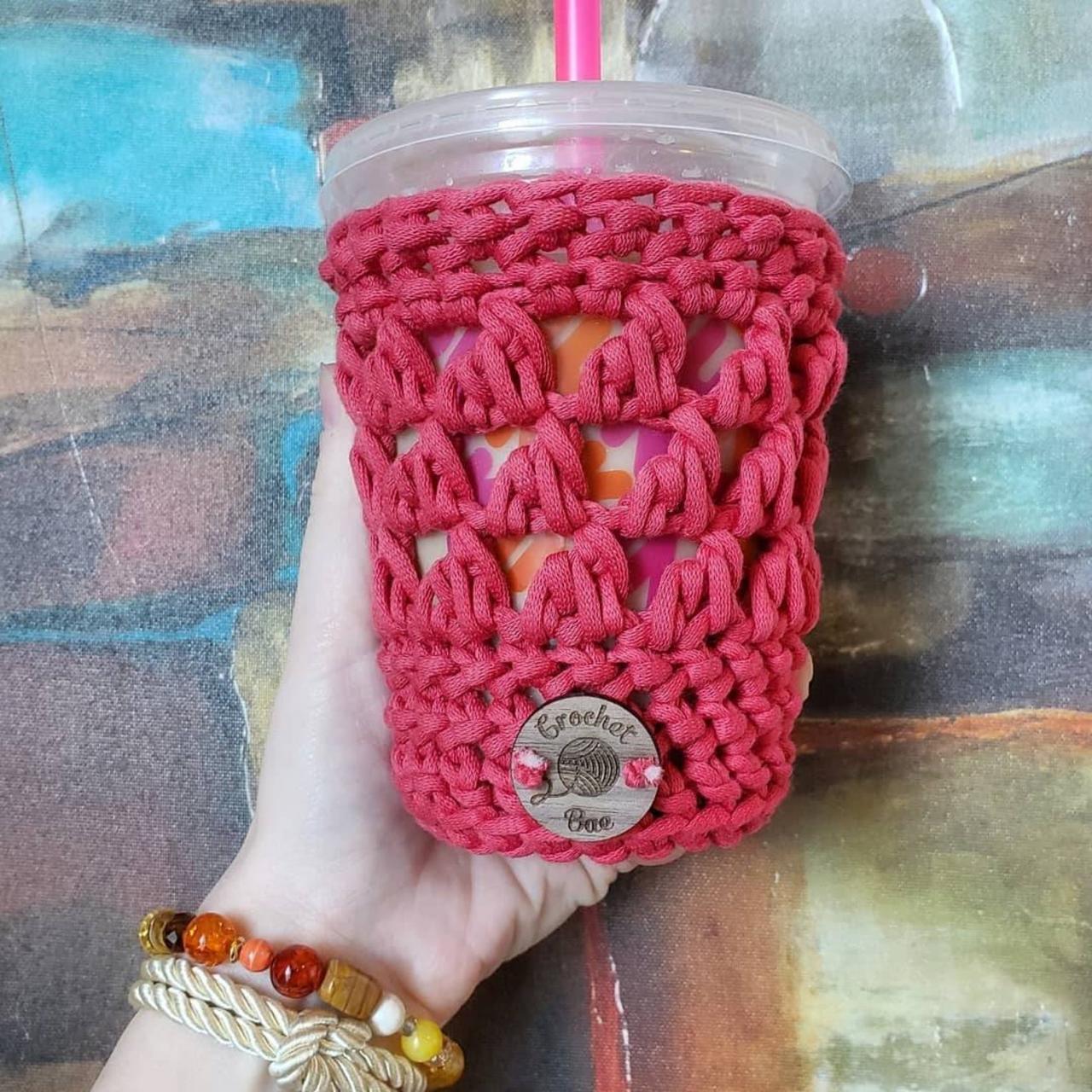 Mila Coffee Cozy - Cup Cozy - Crochet Cozy - Coffee Sleeve - Coffee Cozy - Iced Cup Cozy - Colorful Crochet Cup Cozy