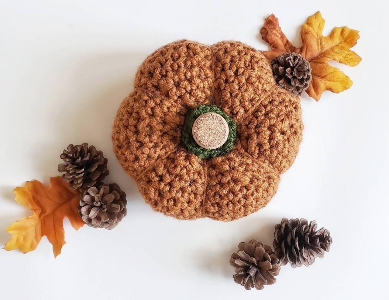 Crocheted Pumpkin - Handmade Pumpkin - Fall Decor - Home Decor