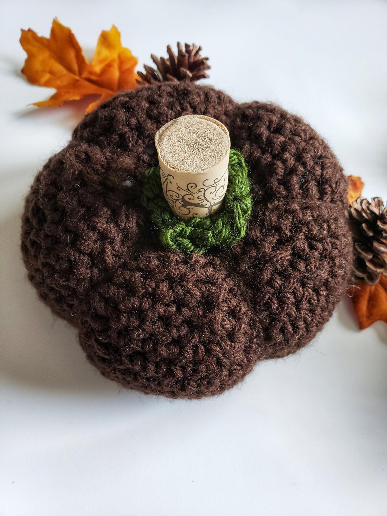 Crocheted Pumpkin - Handmade Pumpkin - Fall Decor - Home Decor
